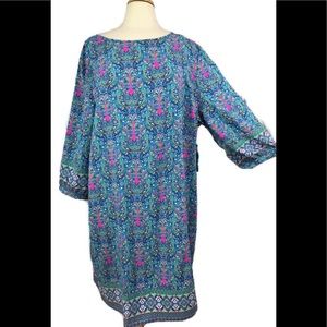 Coolibar "Blue Spanish Mosaic" Garden Party Dress